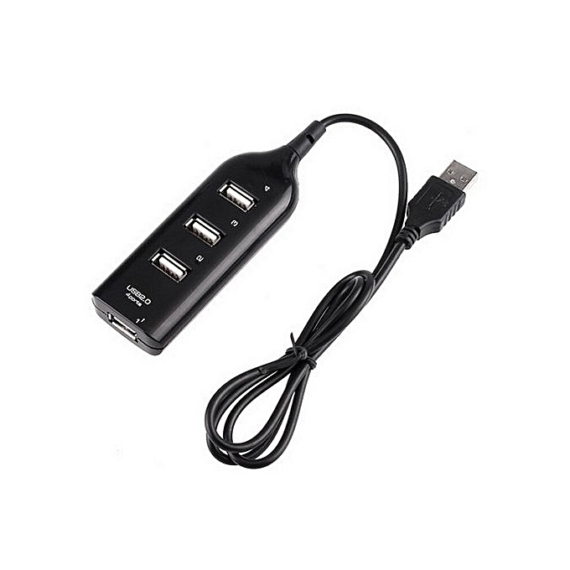 4 port splitter usb 2.0 hub black