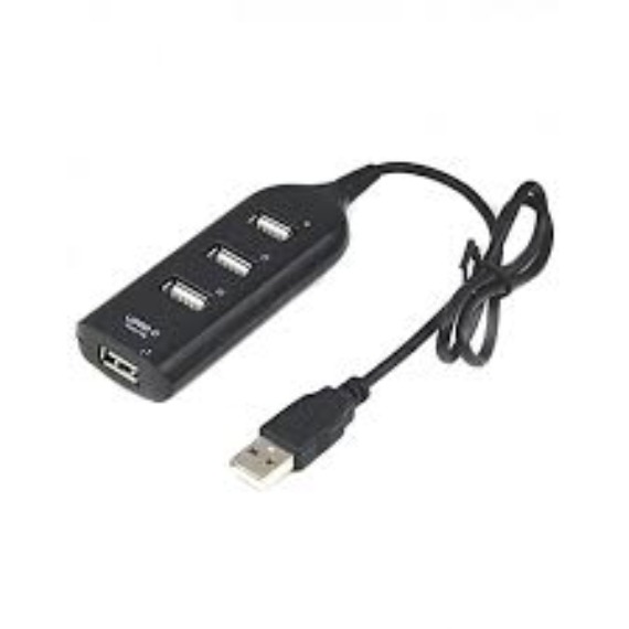 Universal 4 Port Multi USB Hub- Black